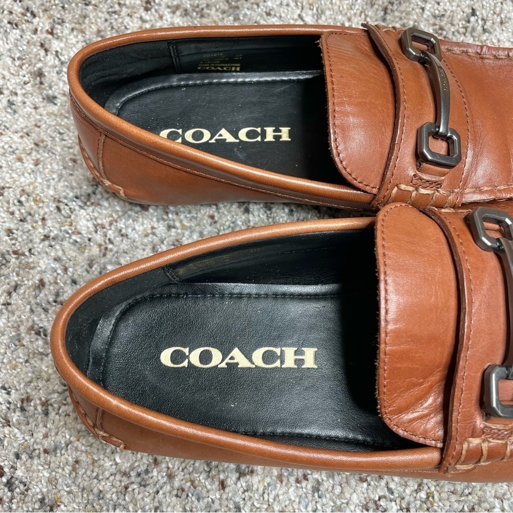 Coach Men’s Mott Varsity Drive Loafers Shoes Brown 7.5 FG1619 Designer Office - Picture 7 of 10